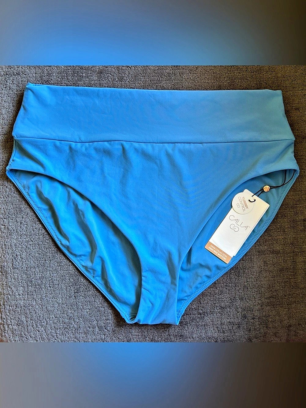 Calia High-Rise Bottom Bikini Bottom in Blue Size Large NWT